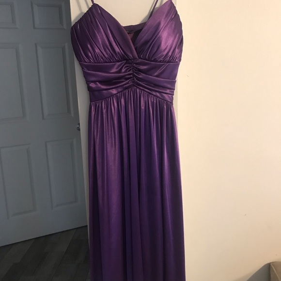 Purple Semi Formal Silk Dress - Picture 4 of 9